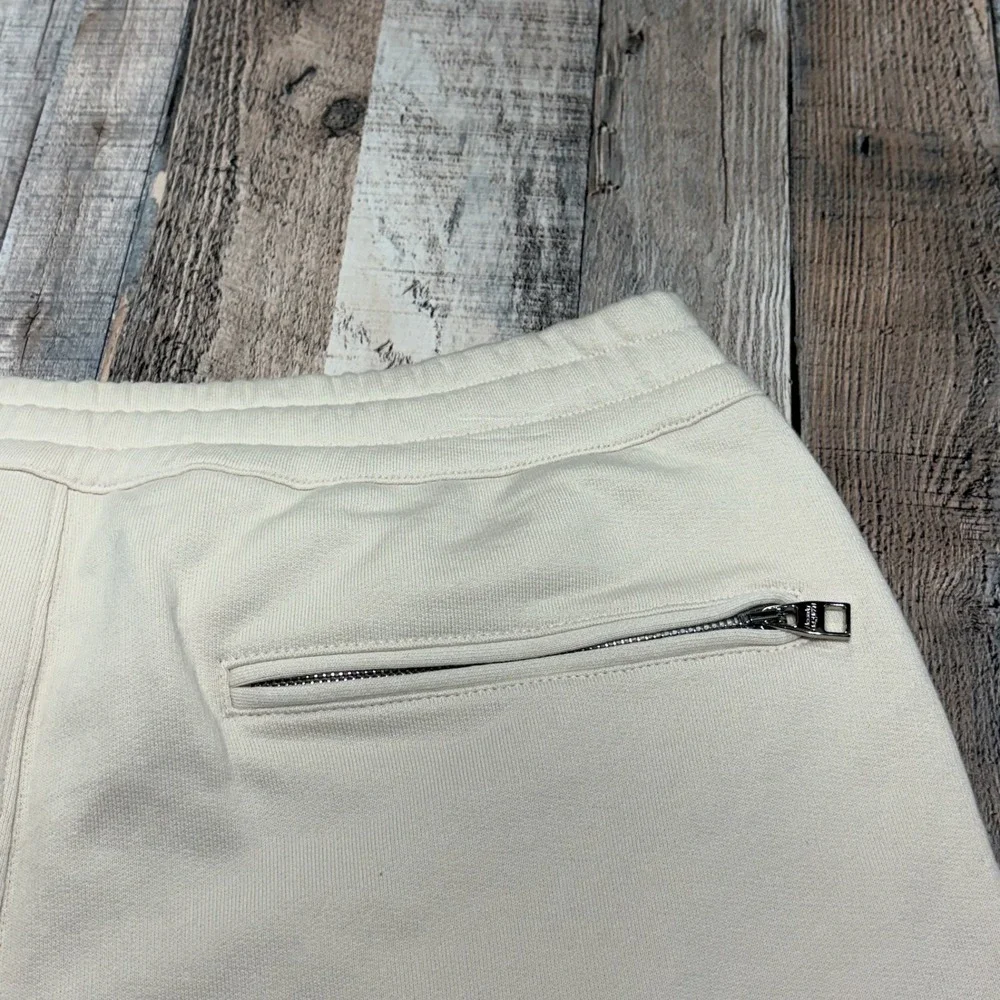 Alexander McQueen Shorts Men Large Cream Logo Sweat Shorts Made in Italy Luxury